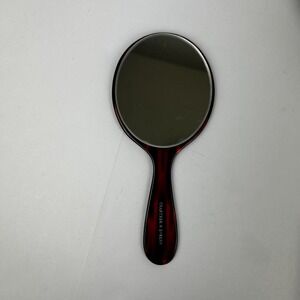 Small VTG CrabTree & Evelyn Tortoiseshell Design Hand Mirror Made in Switzerland